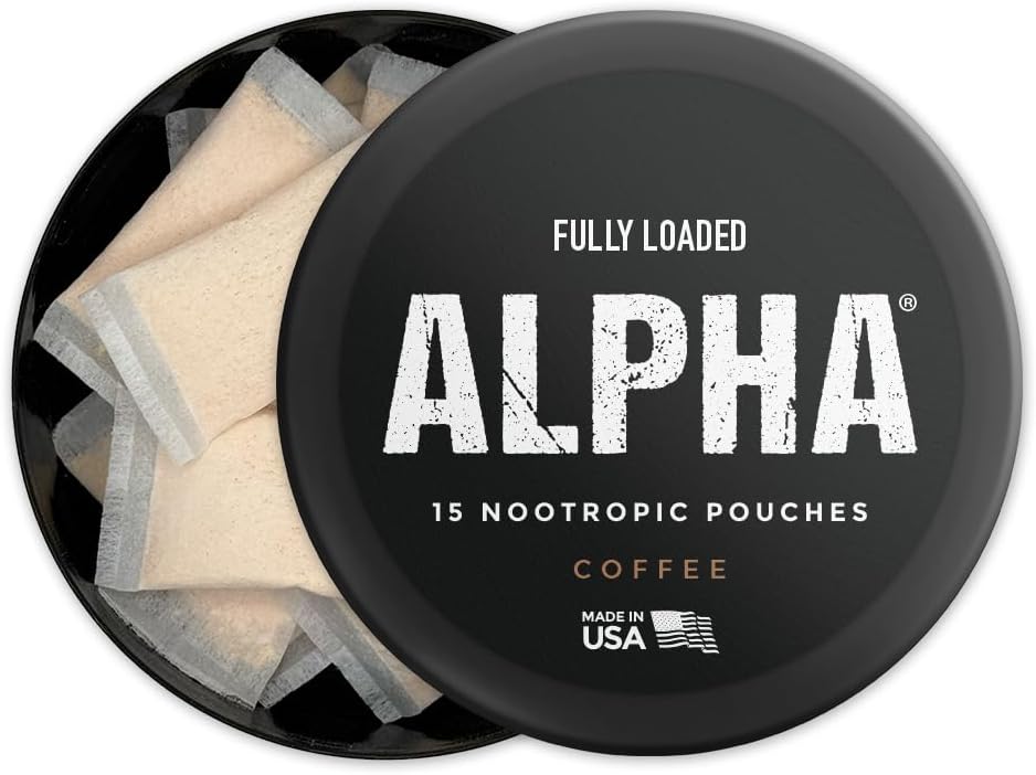 Fully Loaded Alpha Nootropic Pouches (Coffee Flavour) – 5 Tins, 75 Pouches - görsel 4