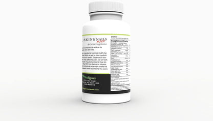 Wellgenix Purvana MAX Hair, Skin & Nails Food Supplement - 5000mcg Biotin with MSM & B-Complex, 180 Vegan Capsules (2-Pack)