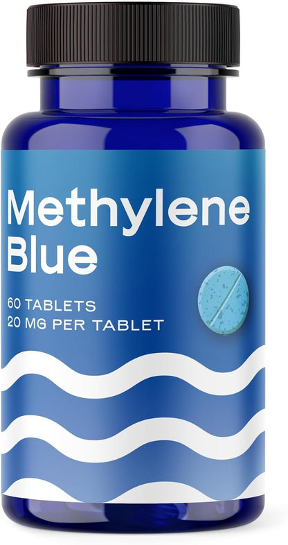 Methylene Blue, USP Grade, 20mg Tablets – 60 Scored & Unflavoured Tablets