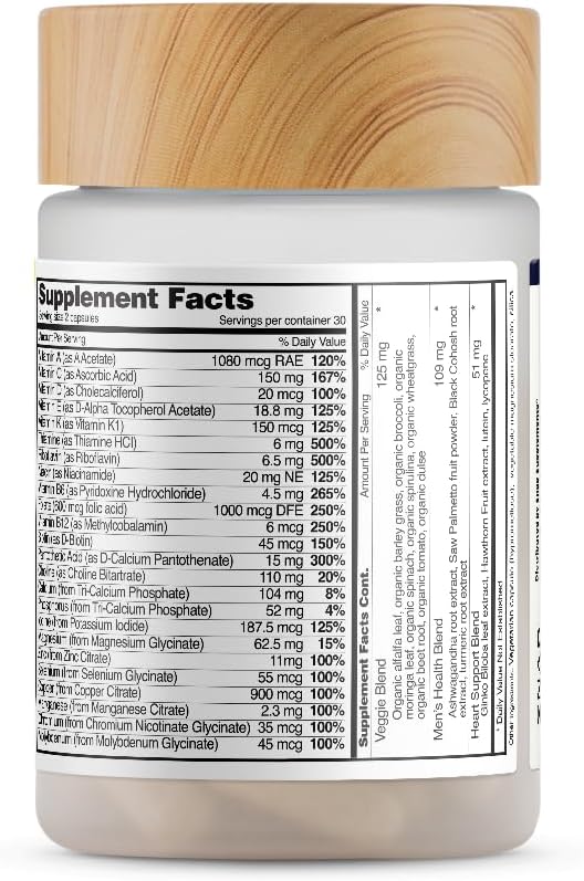 Snap Supplements Men's Multivitamin – Daily Vitamins and Minerals for Energy and Immune Support, 60 Capsules - görsel 9