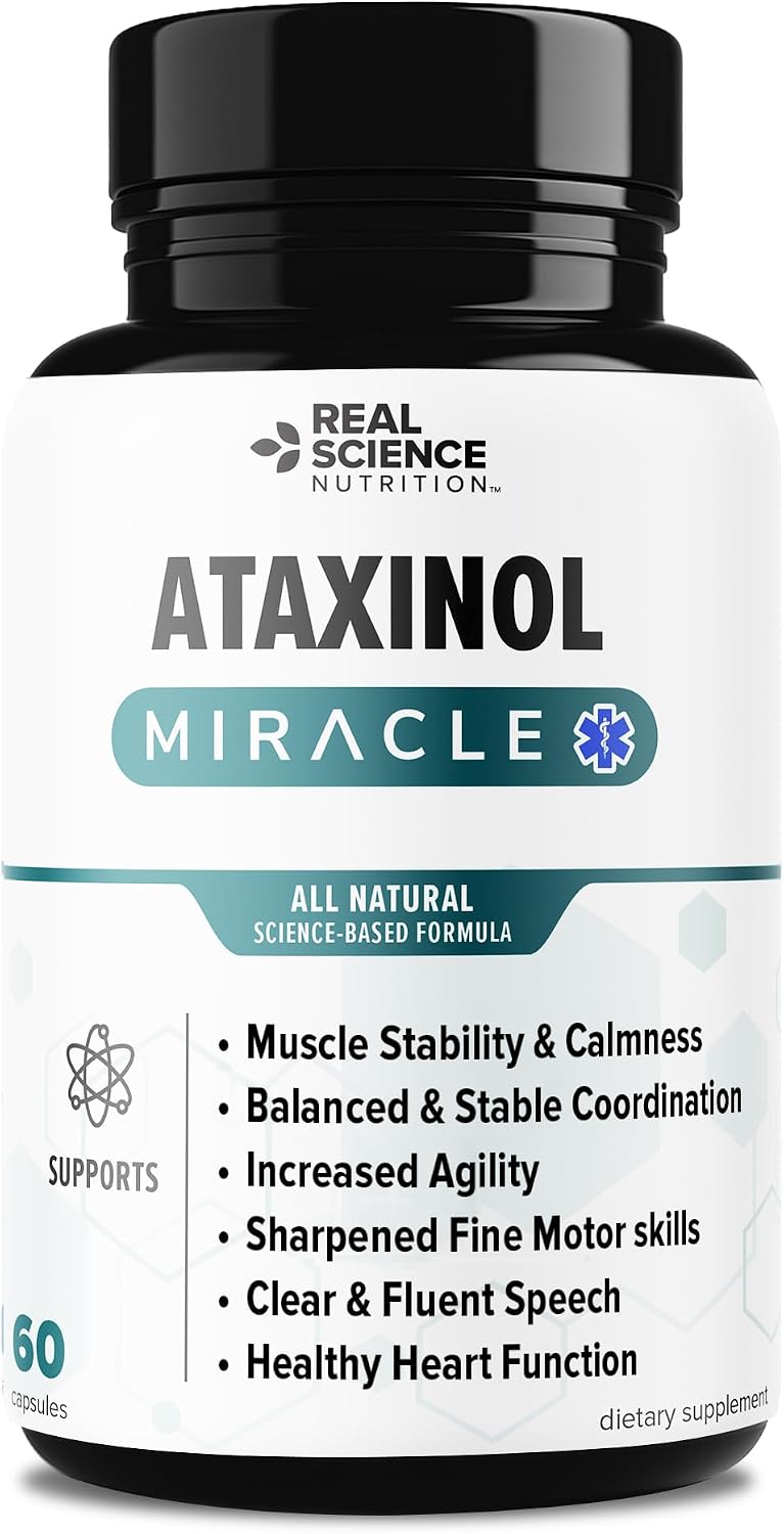 Real Science Ataxinol - Muscle Relaxant & Nerve Support Supplement for Coordination and Muscle Stability - with Vinitrox & GABA - 60 Capsules - görsel 1