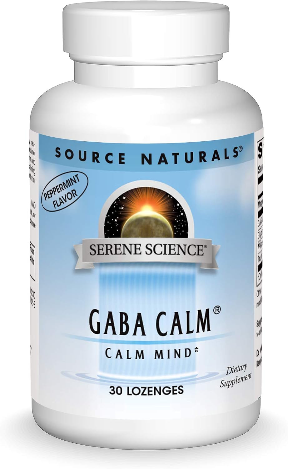 Source Naturals Serene Science GABA Calm Quick Dissolving Lozenges, Peppermint, 30 Lozenges - görsel 1