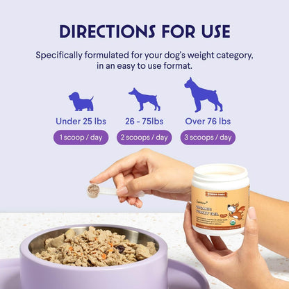 Wonder Paws Organic Turkey Tail Mushroom for Dogs – Immune Support Powder with Beta Glucans, 60 g