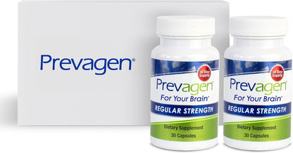 Prevagen Regular Strength - 30 Capsules (2 Pack) – Brain Supplement with Apoaequorin and Vitamin D3