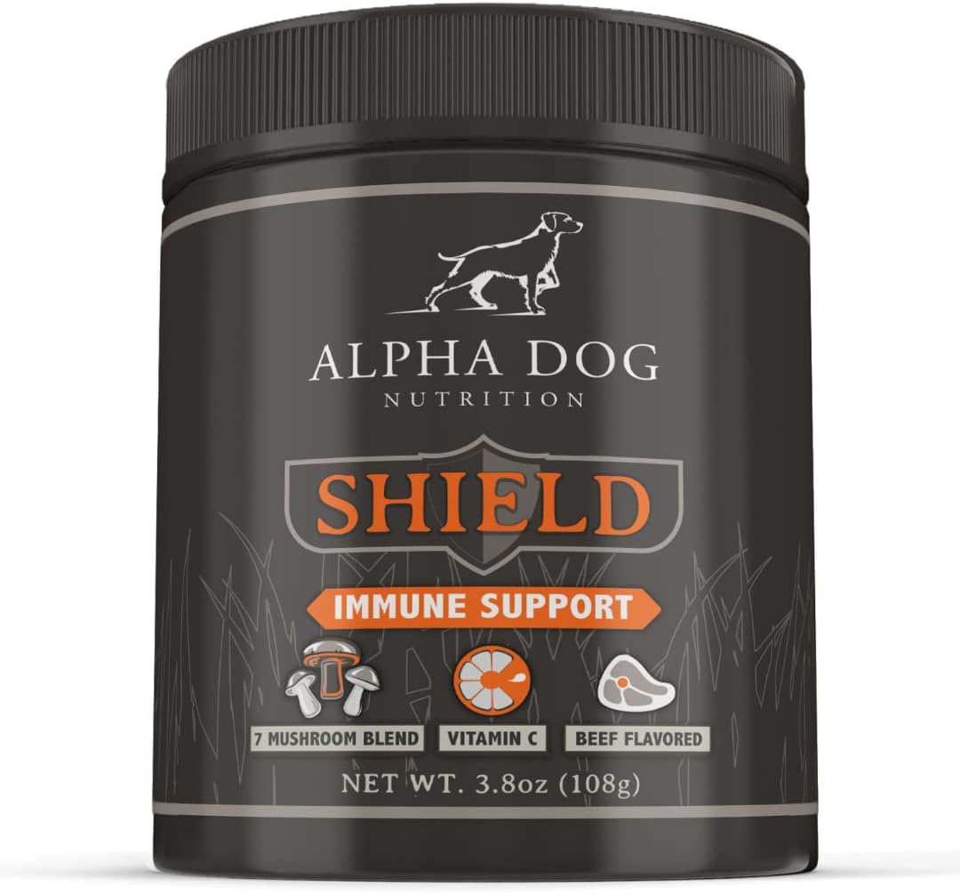 Shield Allergy Immune Support Supplement for Small Breed Dogs - 7 Mushroom Complex with Vitamin C, 108g - görsel 1