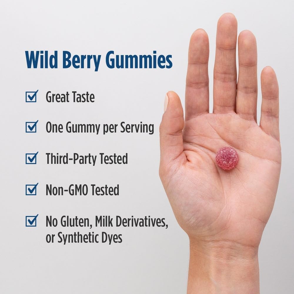 Nordic Naturals Pro Vitamin D3 Gummies, Wild Berry – 120 Gummies – 1000 IU - görsel 3