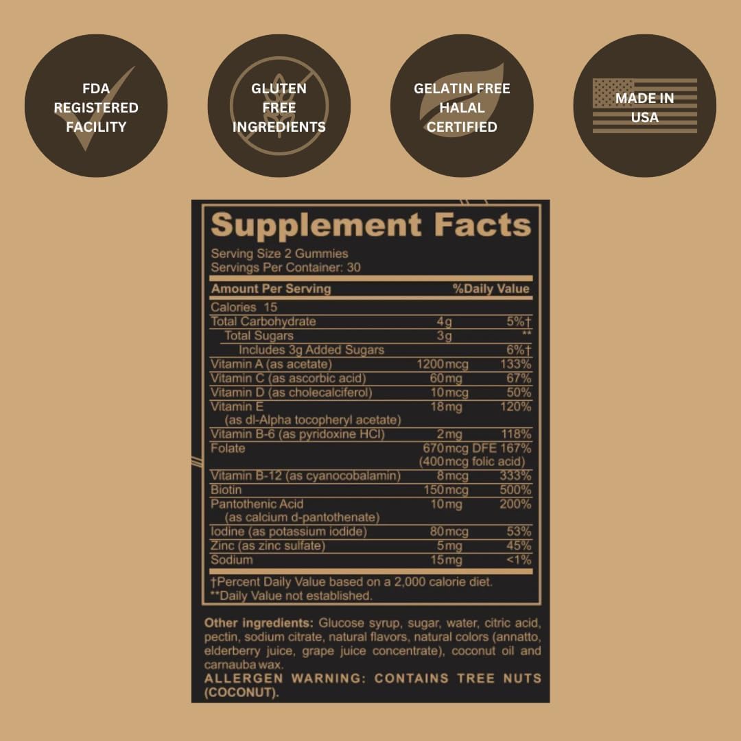 Black Girl Vitamins Look Good Feel Good Bundle – Hair, Skin & Nails, Vitamin D3 2000IU & Once a Day Multivitamin - Women's Supplement Bundle – Energy, Immunity & Beauty Support - görsel 7