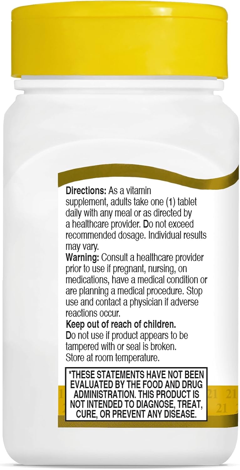 21st Century Vitamin B1 100mg Tablets (3-Pack) - görsel 4