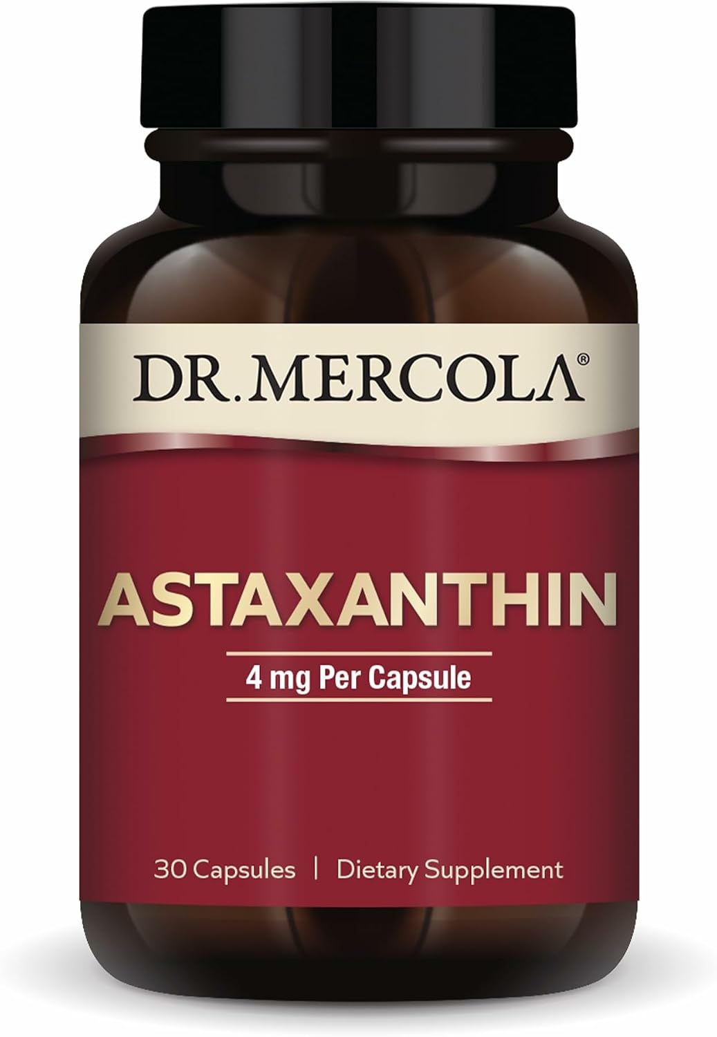 Dr. Mercola Organic Astaxanthin - 4 mg Antioxidant Support - 30 Capsules - görsel 1