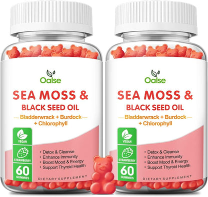 OALSE Sea Moss Gummies - 8-in-1 Advanced Formula for Immune Support & Energy (1-Pack)
