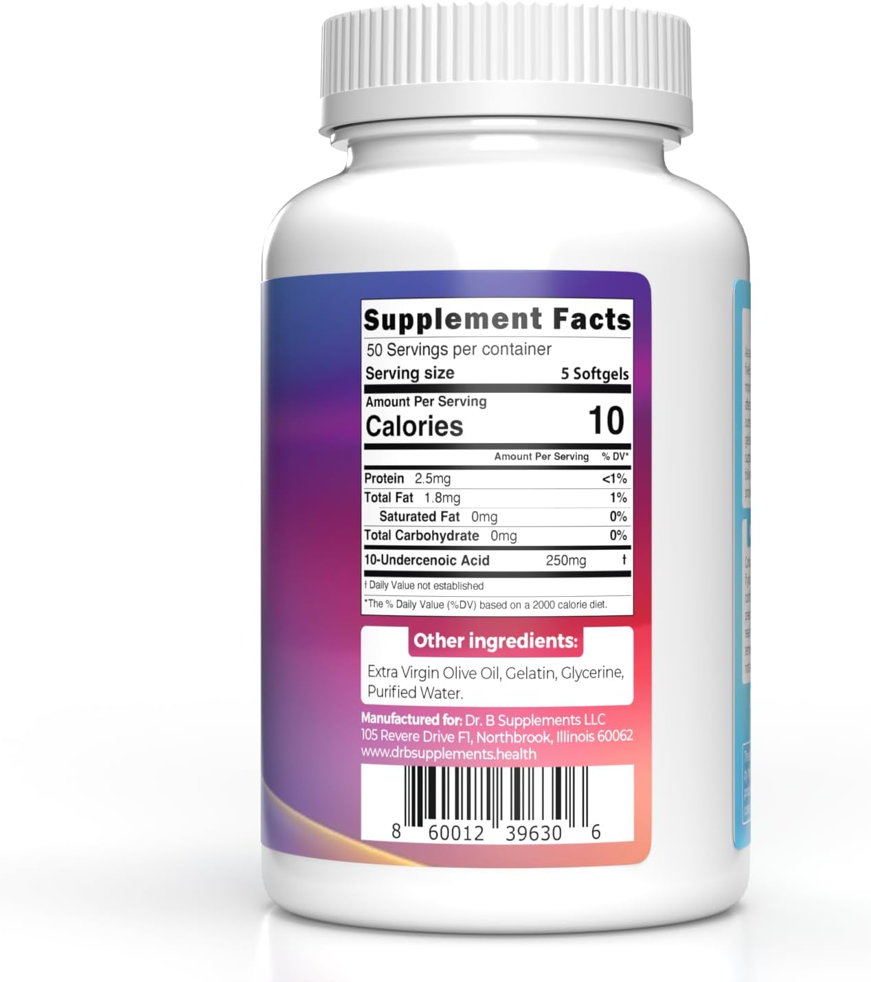 Undecylenic Acid 250 mg Soft gel capsules, 250 Count - görsel 8