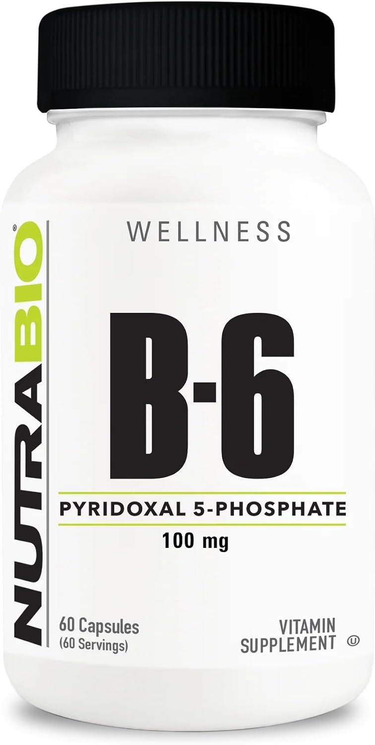 NutraBio Vitamin B6 (P5P) - 100mg, 60 Vegetable Capsules - görsel 1