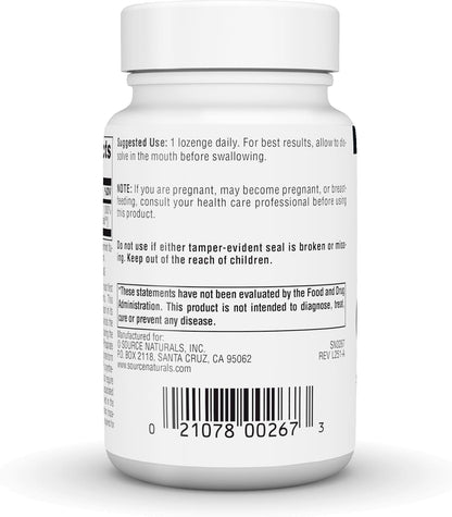 Source Naturals Coenzymated B-6, P-5-P Pyridoxal-5-Phosphate, 25 mg - 120 Lozenges