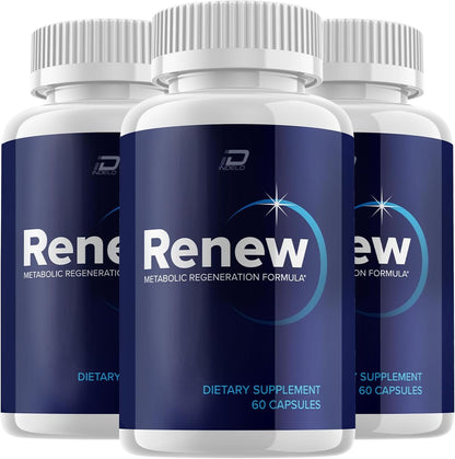 Renew Capsules – High Potency Metabolic Support Formula (3 Pack, 180 Capsules)