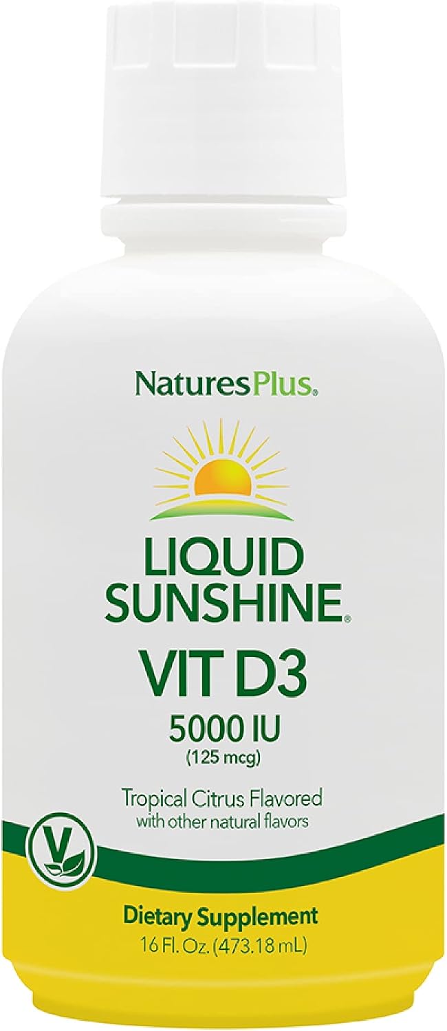 Nature's Plus Liquid Sunshine Vitamin D3 - Tropical Citrus - 5000 IU - 473 ml - görsel 1