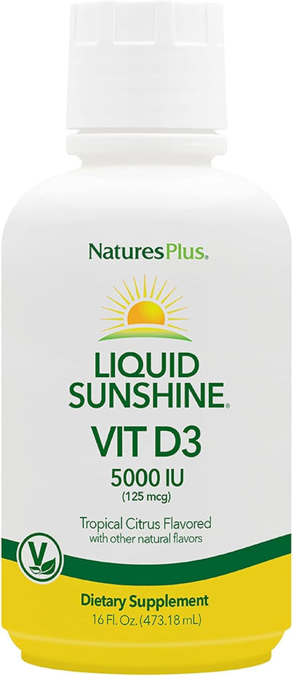 Nature's Plus Liquid Sunshine Vitamin D3 - Tropical Citrus - 5000 IU - 473 ml
