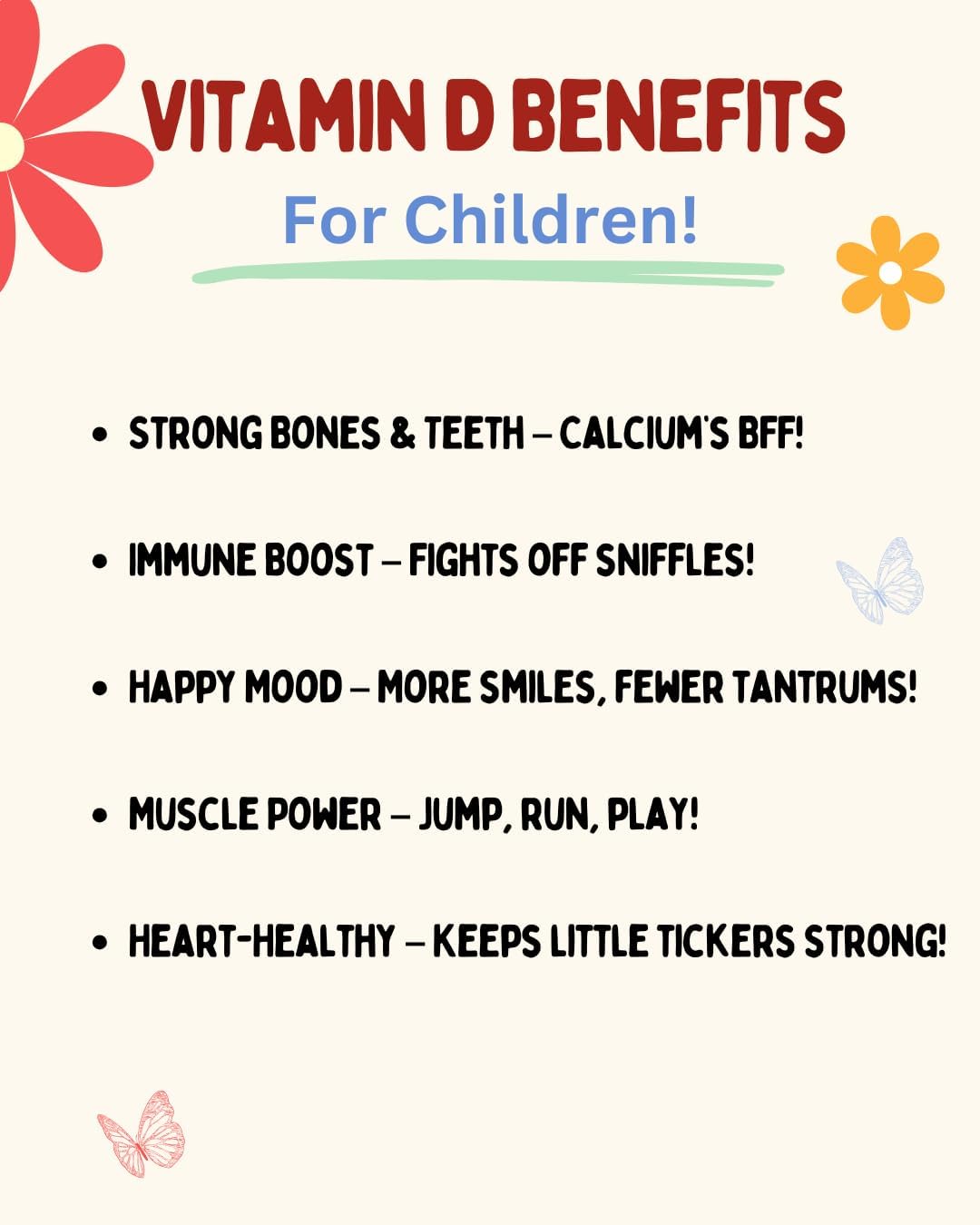 Krunchy Kids Vitamin D3 Gummies for Children 2+ – Clean Ingredients Strawberry Gummies, Vegan & Non-GMO, Low Glycaemic Vitamin D Supplement for Immune & Bone Support, 30 Count - görsel 5