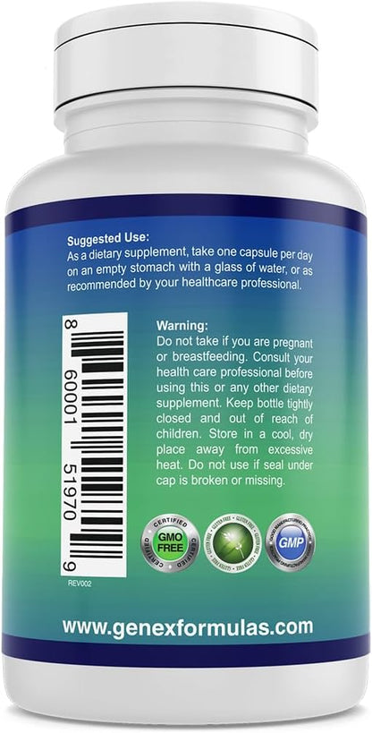 Genex Formulae Nicotinamide 500mg Vitamin B3 Flush Free Niacin Capsules for Healthy Skin – 100 Capsules
