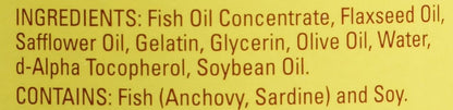 Nature Made Triple Omega 3-6-9 - Fish, Flaxseed, Safflower and Olive Oils - 180 Softgels