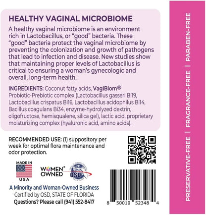 VagiBiom Probiotic Suppository Handy Travel Pack - 2 Suppositories