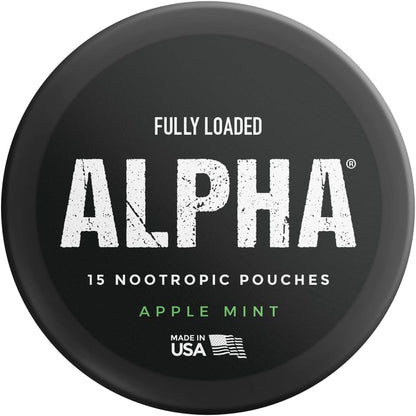 Fully Loaded Alpha Nootropic Pouches (Apple Mint) – 5 Cans – 15 Pouches per Can