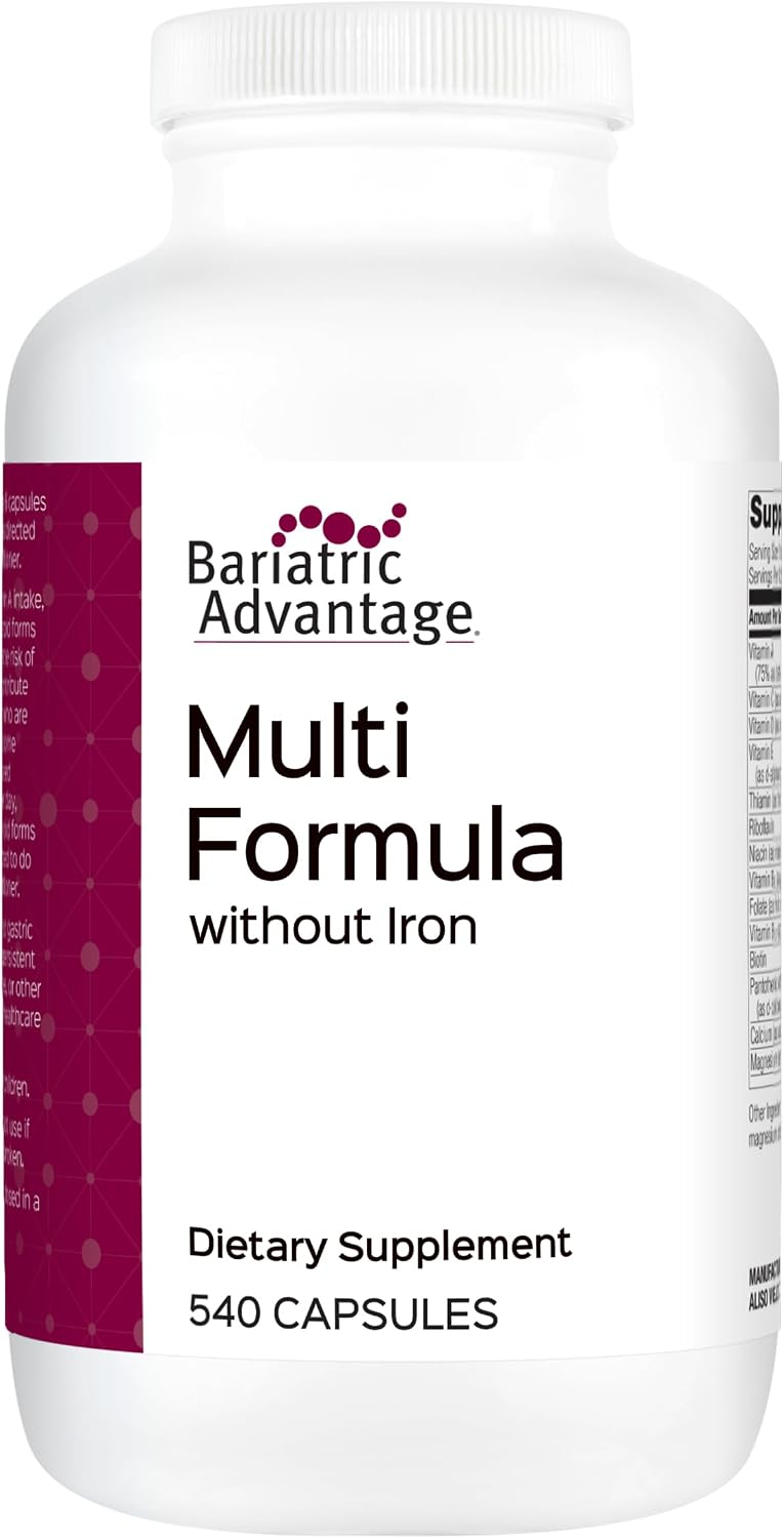 Bariatric Advantage Multi Formula Without Iron – High Potency Daily Multivitamin for Bariatric Surgery Patients – 540 Capsules - görsel 1