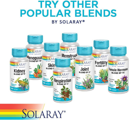 SOLARAY Circulation Blend SP-11B Capsules – Herbal Circulation Support for Men and Women, Vegan, 100 Count