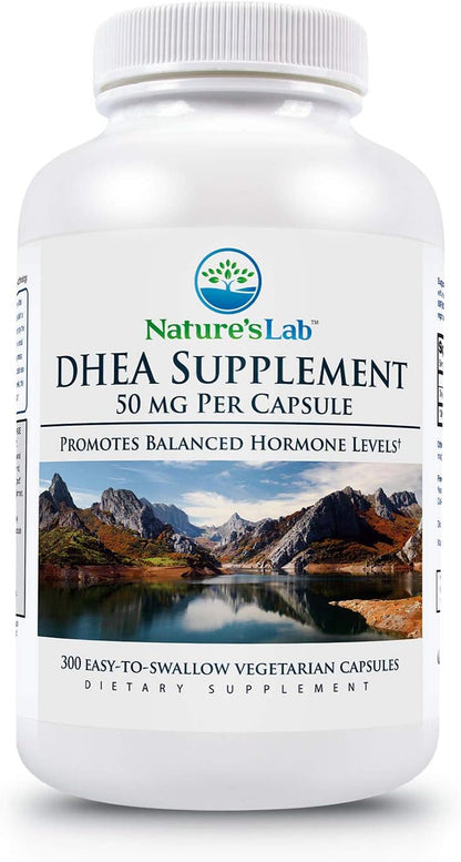 Nature's Lab DHEA 50mg Capsules, 300 Count