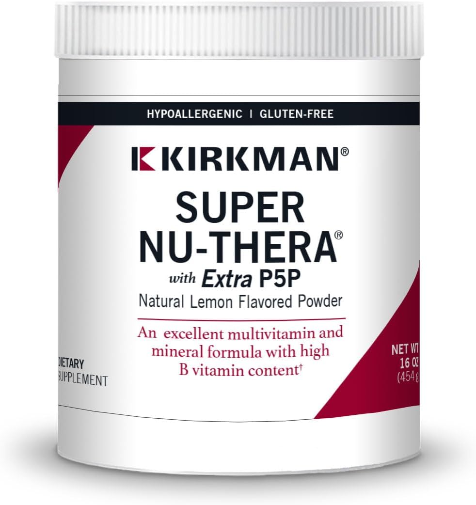 Kirkman Super Nu-Thera with 25 mg P-5-P Powder, 454 g (16 oz) – Multivitamin Supplement - görsel 1