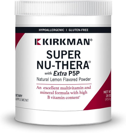 Kirkman Super Nu-Thera with 25 mg P-5-P Powder, 454 g (16 oz) – Multivitamin Supplement