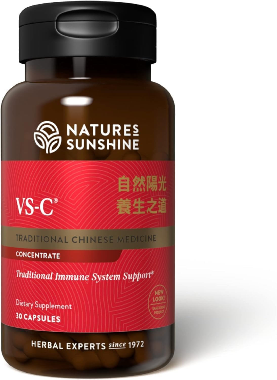 Nature's Sunshine VS-C TCM Concentrate – Traditional Immune & Respiratory Support, 10-Herb Chinese Formula, 30 Vegcaps - görsel 1