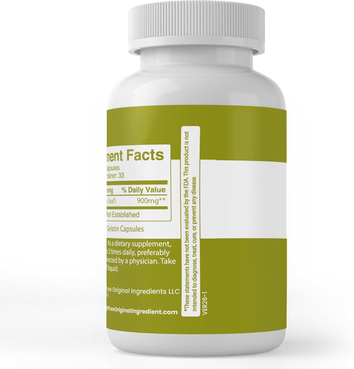 Pure Original Ingredients Wheat Grass (100 Capsules) – No Additives or Fillers - görsel 3