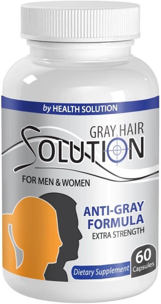 Health Solution Prime Grey Hair Solution - Catalase Supplement with B Vitamins & Herbal Extracts - görsel 1