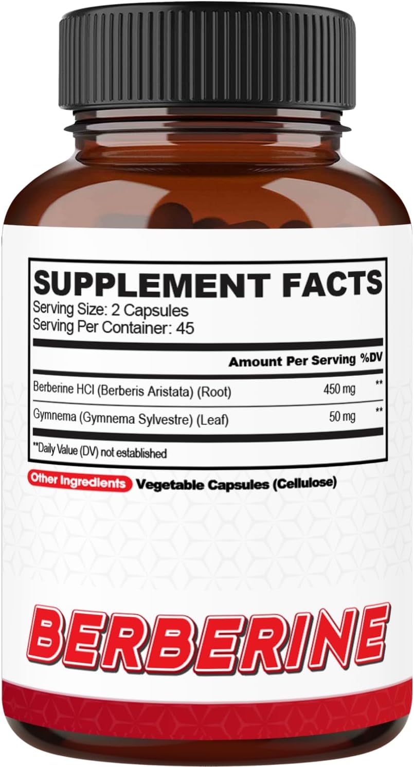 Agobi Berberine Supplements 500mg with Gymnema Sylvestre - Super Concentrated Formula - görsel 7