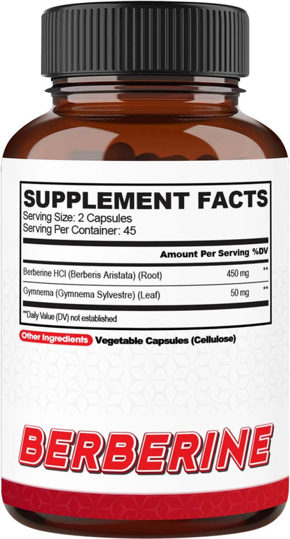 Agobi Berberine Supplements 500mg with Gymnema Sylvestre - Super Concentrated Formula