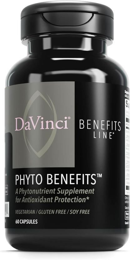 DAVINCI Labs Phyto Benefits - For Heart, Brain & Immune Health, GLP-1 Production & More with Curcumin, Quercetin, Green Tea & More - Vegetarian, Gluten-Free, Soya-Free - 60 Capsules