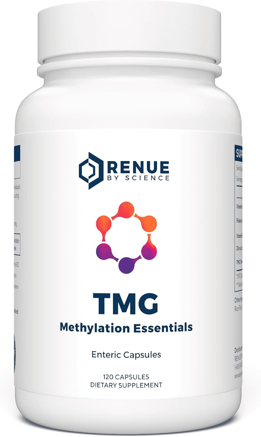Renue By Science TMG | High Strength TMG Supplement | 120 Trimethylglycine Capsules – 900mg TMG per Serving with Vitamin B12, B6, Folate & Zinc | Made in USA & Third-Party Tested - görsel 4