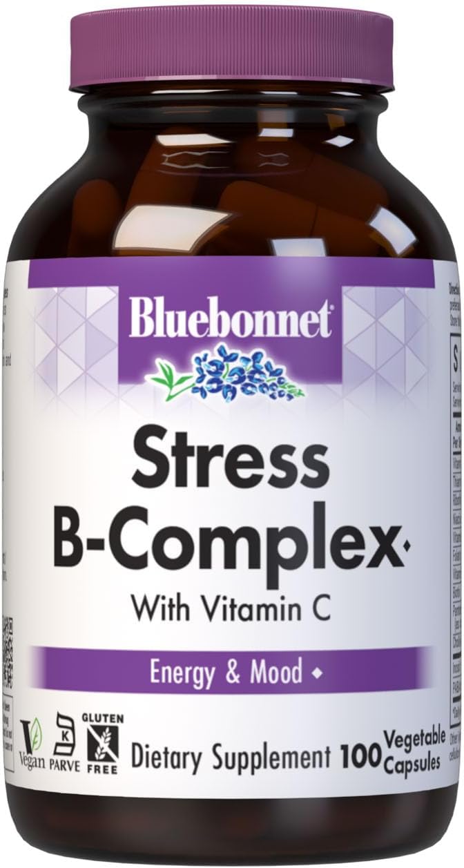 BlueBonnet Stress Vitamin B Complex - 50 Vegetable Capsules - görsel 9