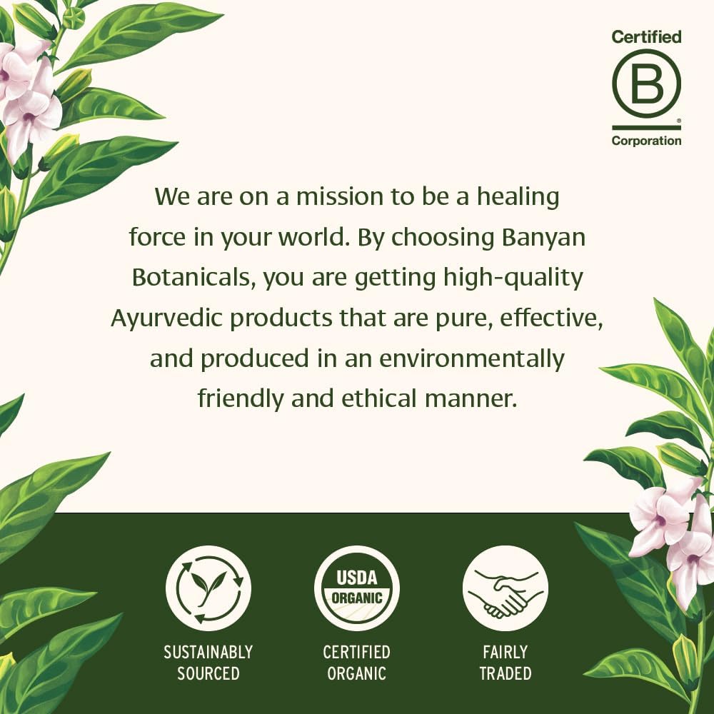 Banyan Botanicals Organic Mental Clarity – Herbal Support for Alertness and Focus – 90 Tablets - görsel 8