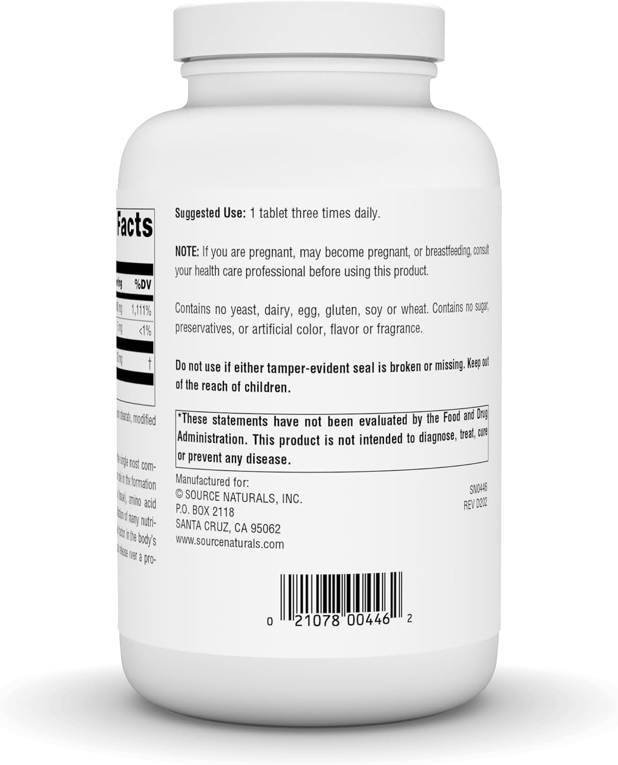 Source Naturals C-1000 with Rose Hips - 1000 mg Vitamin C - 250 Time-Release Tablets - görsel 3