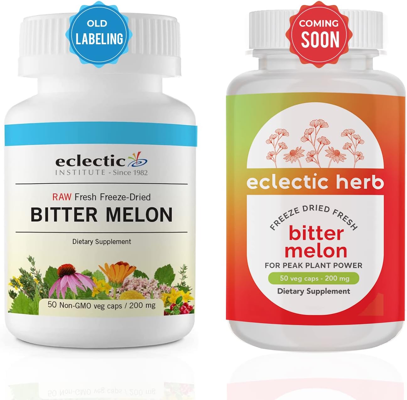 Eclectic Institute Raw Fresh Freeze-Dried Non-GMO Bitter Melon – 50 Capsules (200 mg each) - görsel 2