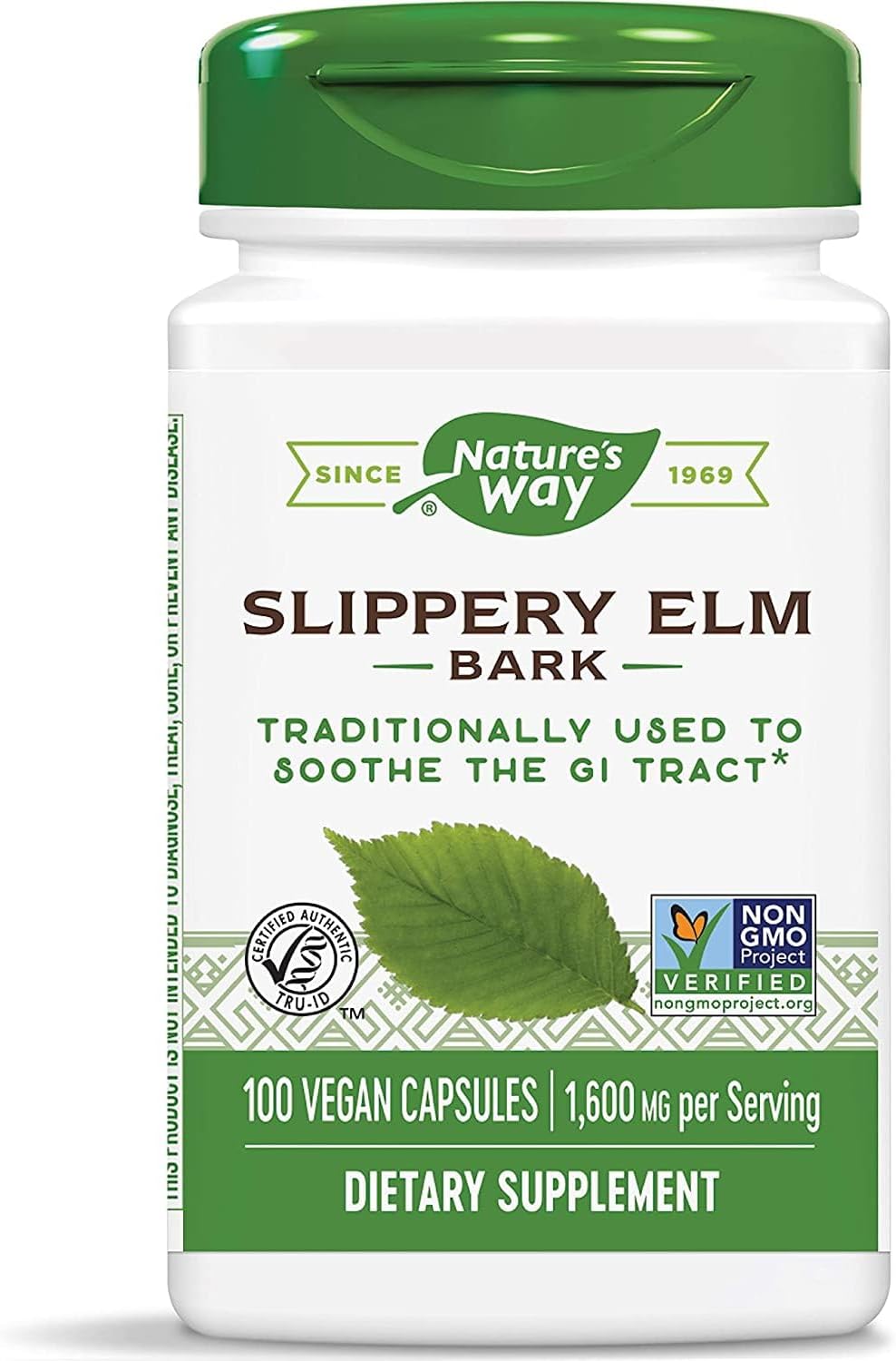 Nature's Way Slippery Elm Bark, 100 Veg Capsules (3-Pack) - görsel 1