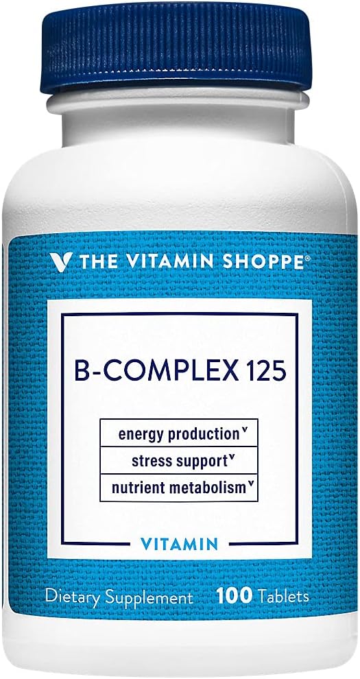 The Vitamin Shoppe Vitamin B-Complex - Complete B Vitamins for Energy & Nervous System Support, 100 Tablets - görsel 1