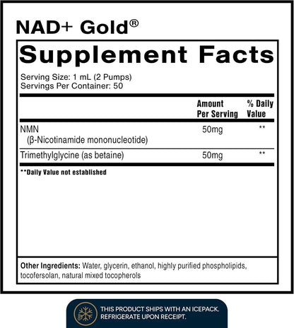 Quicksilver Scientific NAD+ Gold+ 50 ml
