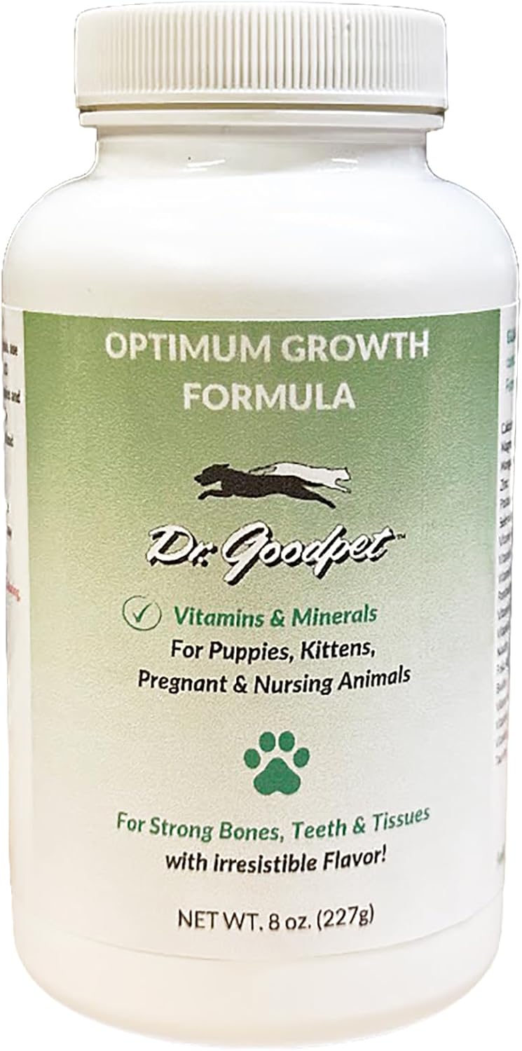 Dr. Goodpet Optimum Growth Formula – Natural Puppy & Kitten Vitamin & Mineral Supplement Powder - görsel 1