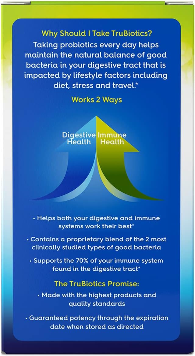 TruBiotics Daily Probiotic, 30 Capsules - Gluten-free, Soya-free Digestive and Immune Health Support Supplement for Men and Women - görsel 2