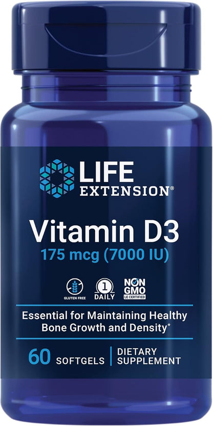Life Extension Vitamin D3 7000 IU (175 mcg) - 60 Softgels
