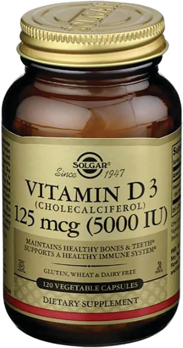 Solgar Vitamin D3 (Cholecalciferol) 125 mcg (5000 IU), 120 Vegetable Capsules - görsel 3