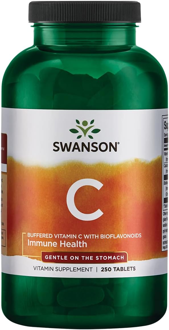 Swanson Buffered C with Bioflavonoids – 1,000mg, 250 Tablets - görsel 1