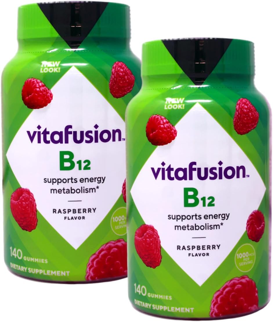 Vitafusion B-12 1000mcg Gummies for Energy Metabolism, 140 Count (Pack of 2) - görsel 1
